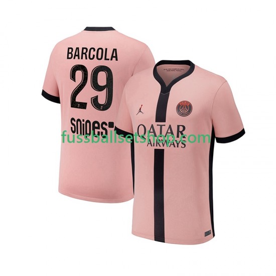 Günstige Fußball Trikotsatz Paris Saint-Germain Bradley Barcola 29 Herren Ausweichtrikot 2024-2025 Kurzarm