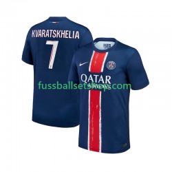 Günstige Fußball Trikotsatz Paris Saint-Germain Khvicha Kvaratskhelia 7 Herren Heimtrikot 2024-2025 Kurzarm