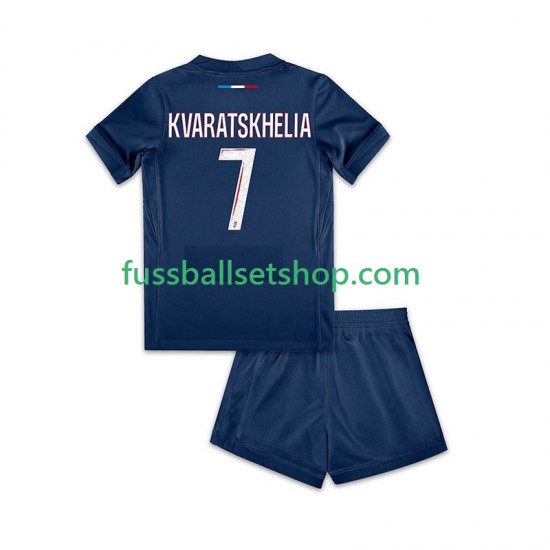 Günstige Fußball Trikotsatz Paris Saint-Germain Khvicha Kvaratskhelia 7 Kinder Heimtrikot 2024-2025 Kurzarm