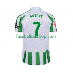 Günstige Fußball Trikotsatz Betis Sevilla ANTONY 7 Herren Heimtrikot 2024-2025 Kurzarm