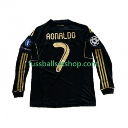 Günstige Fußball Trikotsatz Real Madrid Cristiano Ronaldo 7 -2012 Herren Auswärtstrikot 2011 Langarm