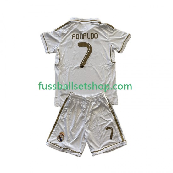 Günstige Fußball Trikotsatz Real Madrid Cristiano Ronaldo 7 2012 Retro Kinder Heimtrikot 2011 Kurzarm