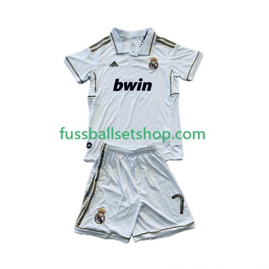 Günstige Fußball Trikotsatz Real Madrid Cristiano Ronaldo 7 2012 Retro Kinder Heimtrikot 2011 Kurzarm