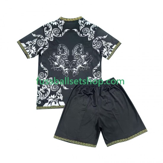 Günstige Fußball Trikotsatz Real Madrid Versace Black Edition Kinder Heimtrikot 2024-2025 Kurzarm