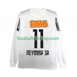 Günstige Fußball Trikotsatz Santos Neymar JR 11 2012 Retro Herren Heimtrikot 2011 Langarm