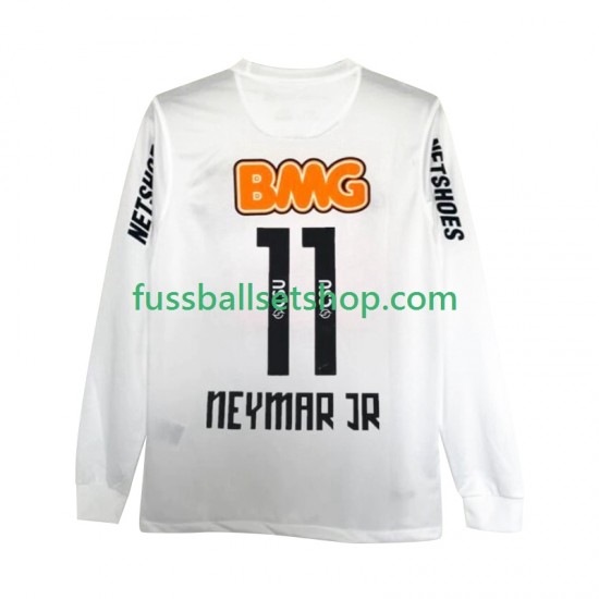 Günstige Fußball Trikotsatz Santos Neymar JR 11 2012 Retro Herren Heimtrikot 2011 Langarm