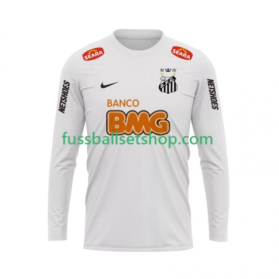 Günstige Fußball Trikotsatz Santos 2012 Retro Herren Heimtrikot 2011 Langarm