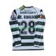Günstige Fußball Trikotsatz Sporting CP Cristiano Ronaldo 28 2001 2003 Retro Herren Heimtrikot Langarm