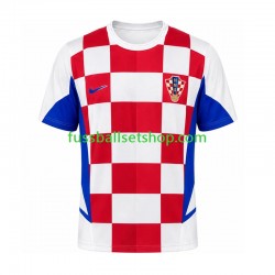 Günstige Fußball Trikotsatz Kroatien Retro Herren Heimtrikot 2002 Kurzarm