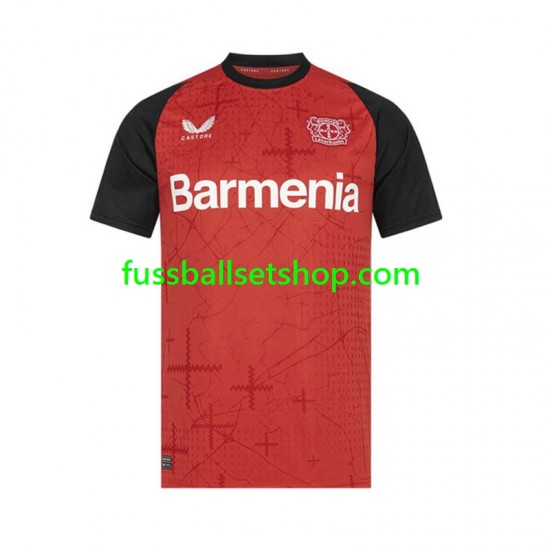 Günstige Fußball Trikotsatz Bayer 04 Leverkusen Herren Heimtrikot 2024-2025 Kurzarm