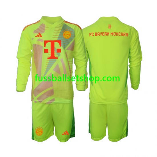 Günstige Fußball Trikotsatz FC Bayern München Torwart Kinder Heimtrikot 2024-2025 Langarm