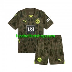 Günstige Fußball Trikotsatz Borussia Dortmund Torwart Kinder Heimtrikot 2024-2025 Kurzarm