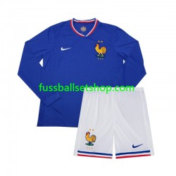Günstige Fußball Trikotsatz Frankreich Kinder Heimtrikot Euro 2024 Langarm