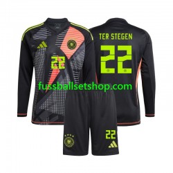 Günstige Fußball Trikotsatz Deutschland Ter Stegen 22 Torwart Kinder Heimtrikot Euro 2024 Langarm