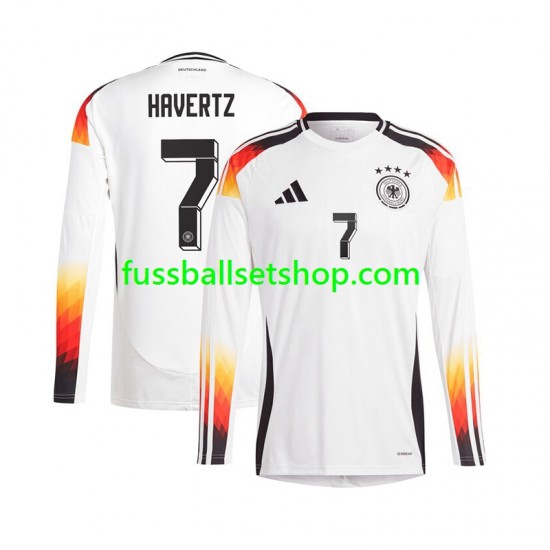 Günstige Fußball Trikotsatz Deutschland Havertz 7 Herren Heimtrikot Euro 2024 Langarm