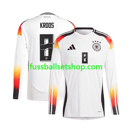 Günstige Fußball Trikotsatz Deutschland Toni Kroos 8 Herren Heimtrikot Euro 2024 Langarm