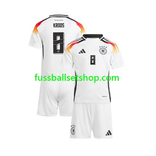 Günstige Fußball Trikotsatz Deutschland Toni Kroos 8 Kinder Heimtrikot Euro 2024 Kurzarm