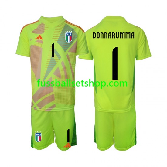 Günstige Fußball Trikotsatz Italien Donnarumma 1 Torwart Kinder Heimtrikot Euro 2024 Kurzarm