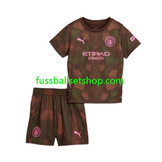 Günstige Fußball Trikotsatz Manchester City Torwart Kinder Heimtrikot 2024-2025 Kurzarm