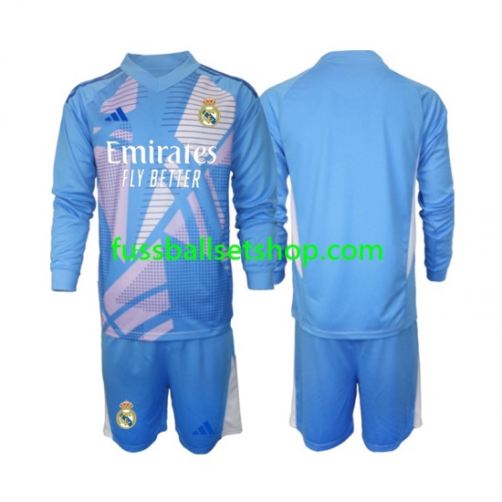 Günstige Fußball Trikotsatz Real Madrid Torwart Kinder Heimtrikot 2024-2025 Langarm