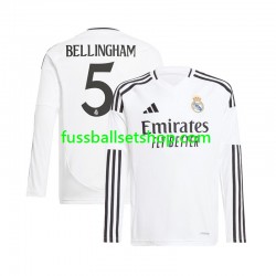 Günstige Fußball Trikotsatz Real Madrid Jude Bellingham 5 Herren Heimtrikot 2024-2025 Langarm