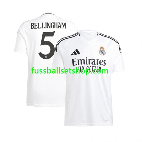 Günstige Fußball Trikotsatz Real Madrid Jude Bellingham 5 Herren Heimtrikot 2024-2025 Kurzarm