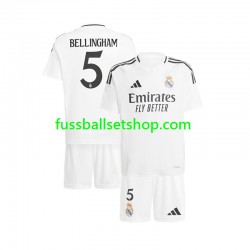 Günstige Fußball Trikotsatz Real Madrid Jude Bellingham 5 Kinder Heimtrikot 2024-2025 Kurzarm