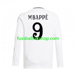 Günstige Fußball Trikotsatz Real Madrid Kylian Mbappé 9 Herren Heimtrikot 2024-2025 Langarm