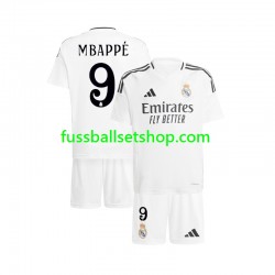 Günstige Fußball Trikotsatz Real Madrid Kylian Mbappé 9 Kinder Heimtrikot 2024-2025 Kurzarm