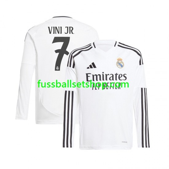 Günstige Fußball Trikotsatz Real Madrid Vinicius Junior 7 Herren Heimtrikot 2024-2025 Langarm