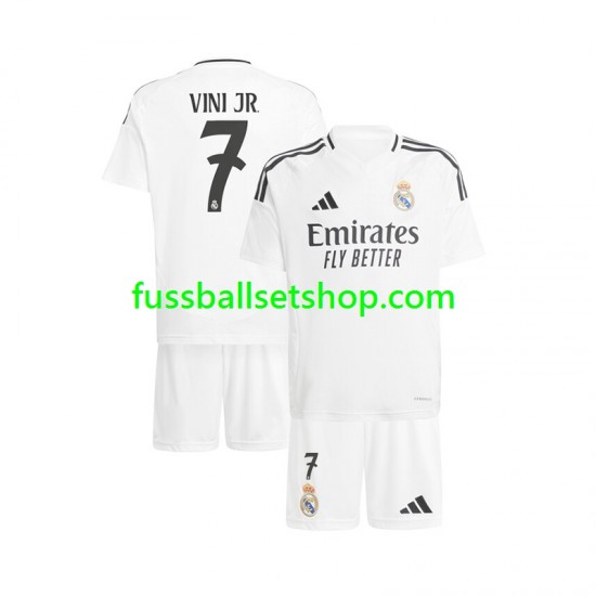 Günstige Fußball Trikotsatz Real Madrid Vinicius Junior 7 Kinder Heimtrikot 2024-2025 Kurzarm