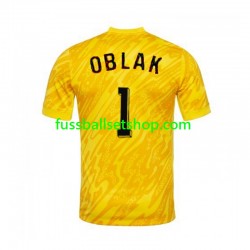 Günstige Fußball Trikotsatz Slowenien Jan Oblak 1 Torwart Herren Heimtrikot Euro 2024 Kurzarm