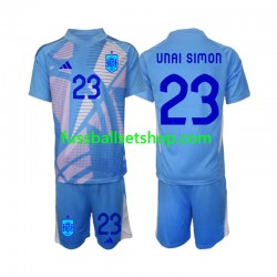 Günstige Fußball Trikotsatz Spanien Unai Simon 23 Torwart Kinder Heimtrikot Euro 2024 Kurzarm