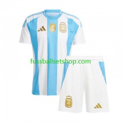 Günstige Fußball Trikotsatz Argentinien Copa America 2024 Kinder Heimtrikot  Kurzarm