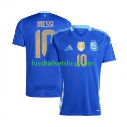Günstige Fußball Trikotsatz Argentinien Lionel Messi 10 Copa America 2024 Herren Auswärtstrikot  Kurzarm