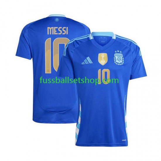 Günstige Fußball Trikotsatz Argentinien Lionel Messi 10 Copa America 2024 Herren Auswärtstrikot  Kurzarm