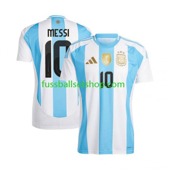 Günstige Fußball Trikotsatz Argentinien Lionel Messi 10 Copa America 2024 Herren Heimtrikot  Kurzarm