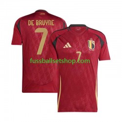 Günstige Fußball Trikotsatz Belgien De Bruyne 7 Herren Heimtrikot Euro 2024 Kurzarm