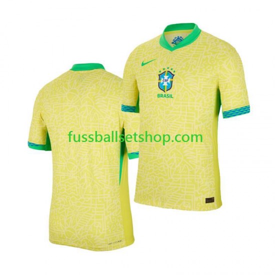 Günstige Fußball Trikotsatz Brasilien Copa America 2024 Herren Heimtrikot  Kurzarm