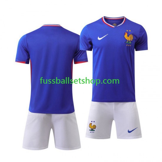 Günstige Fußball Trikotsatz Frankreich Kinder Heimtrikot Euro 2024 Kurzarm