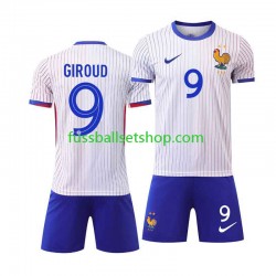 Günstige Fußball Trikotsatz Frankreich Olivier Giroud 9 Kinder Auswärtstrikot Euro 2024 Kurzarm
