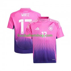 Günstige Fußball Trikotsatz Deutschland Florian Wirtz 17 Herren Auswärtstrikot Euro 2024 Kurzarm