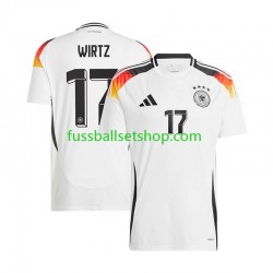 Günstige Fußball Trikotsatz Deutschland Florian Wirtz 17 Herren Heimtrikot Euro 2024 Kurzarm