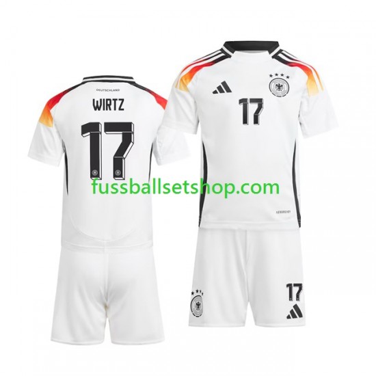 Günstige Fußball Trikotsatz Deutschland Florian Wirtz 17 Kinder Heimtrikot Euro 2024 Kurzarm