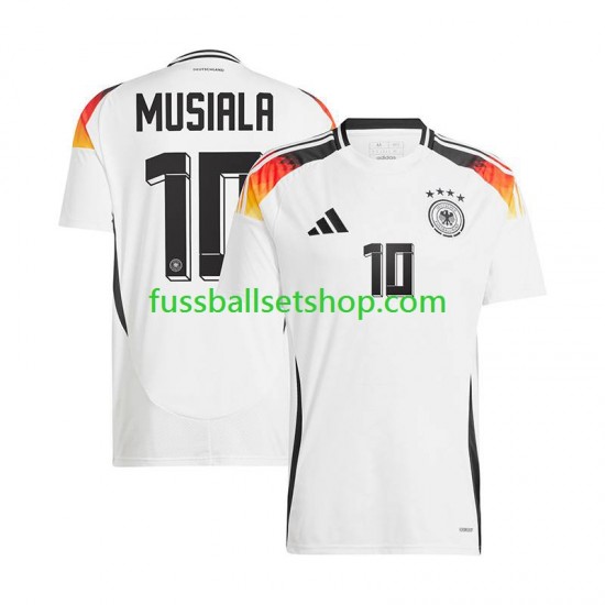 Günstige Fußball Trikotsatz Deutschland Jamal Musiala 10 Herren Heimtrikot Euro 2024 Kurzarm