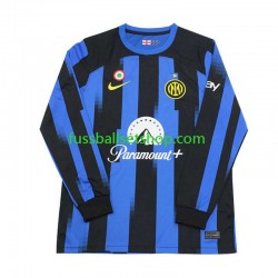 Günstige Fußball Trikotsatz Inter Mailand Herren Heimtrikot 2023-2024 Langarm