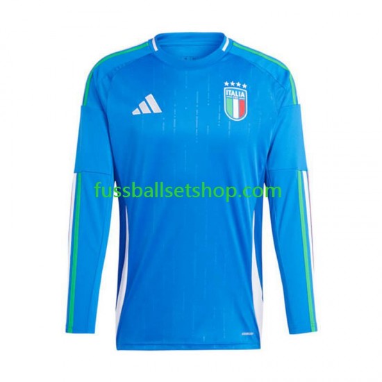 Günstige Fußball Trikotsatz Italien Herren Heimtrikot Euro 2024 Langarm