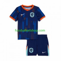Günstige Fußball Trikotsatz Niederlande Kinder Auswärtstrikot Euro 2024 Kurzarm