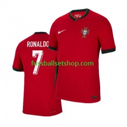 Günstige Fußball Trikotsatz Portugal Cristiano Ronaldo 7 Herren Heimtrikot Euro 2024 Kurzarm
