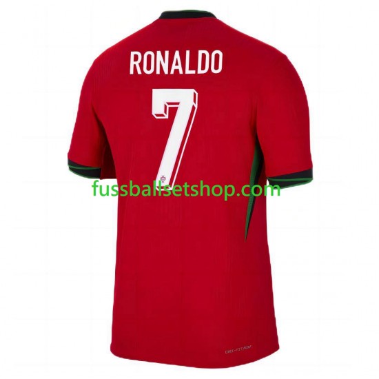 Günstige Fußball Trikotsatz Portugal Cristiano Ronaldo 7 Herren Heimtrikot Euro 2024 Kurzarm